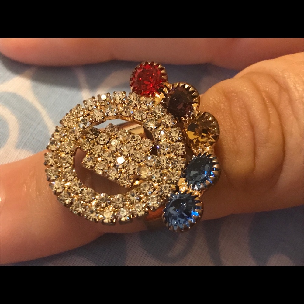 Womens Ring Fashion Gold Ring Adjustable - Picture 1 of 8
